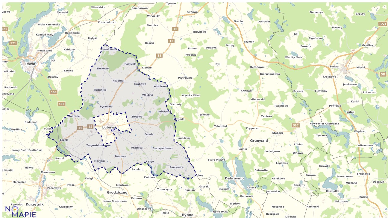 Mapa wyborów do sejmu Lubawa